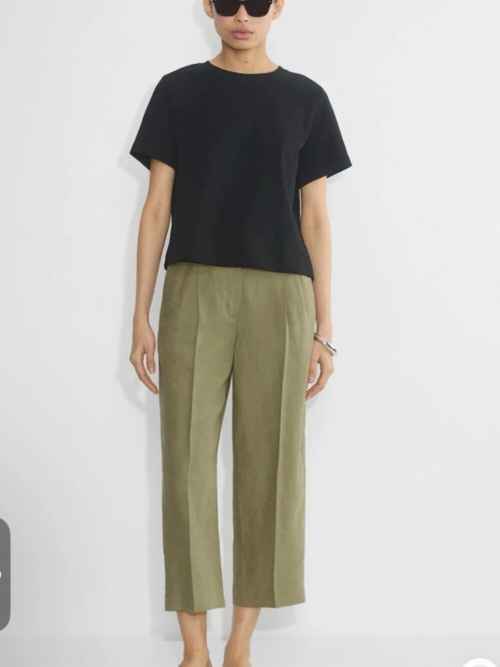 Aritzia effortless linen crop pants. Worn twice